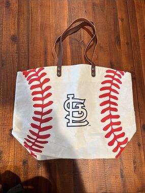 Limited Edition St. Louis Cardinals Baseball  Canvas Tote - Red & White